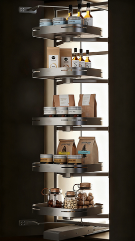 Soft close pantry pull out